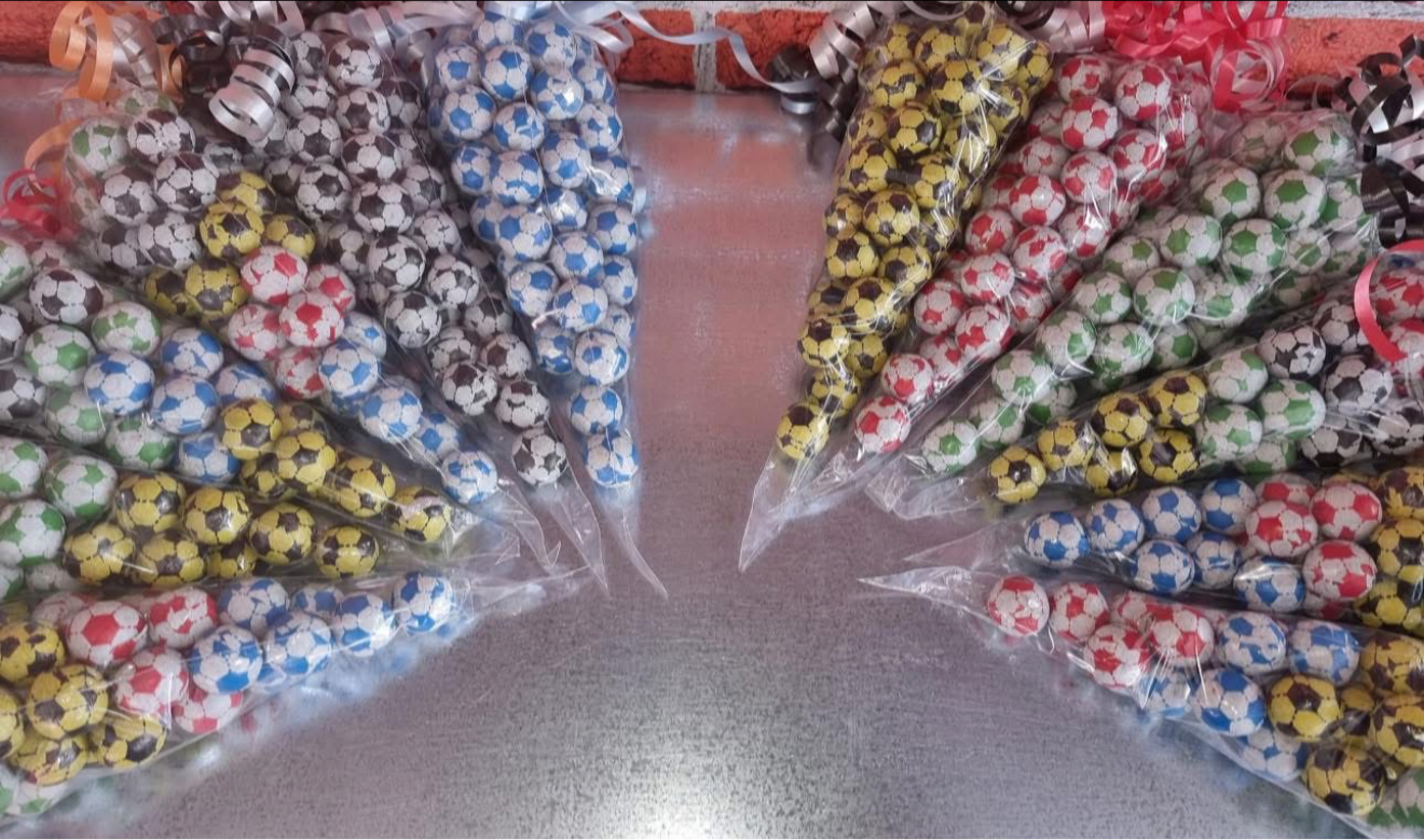 Chocolate Football Cones